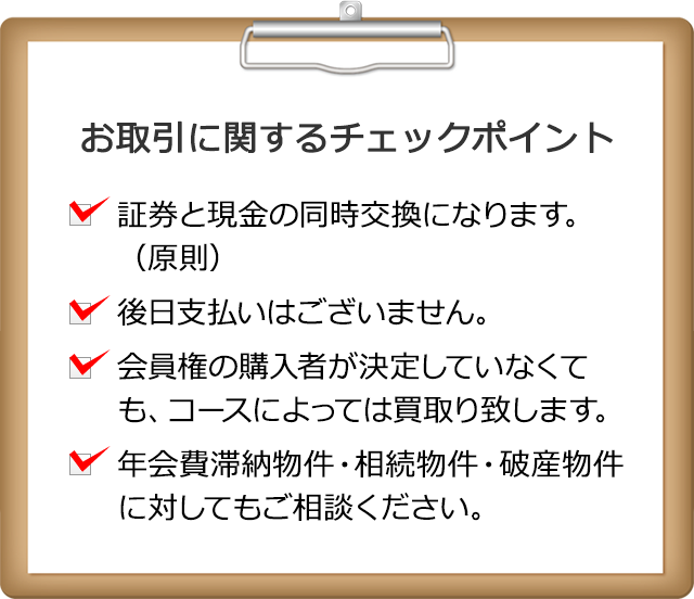 お取引に関するチェックポイント